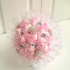 Fiori decorativi 1pc/lot Bouquet da sposa in cristallo da sposa con strass damigella d'onore rosa bouquet da sposa De Mariage
