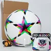 Toplar Özel Soccer Ball PU Diksiz Takım Maç Futbol Eğitimi Yüksek Kalite Boyut 5 Yetişkin Çocuk Hediyesi 230615