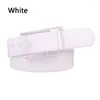 Belts Eco-Friendly Silicone Belt Unisex Plastic Rubber Korean Style Smooth Buckle Women Men Candy Colors Waistband