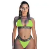 Bandage maillot de bain sexy bikini ensembles pour femmes crop top bikinis maillots de bain string maillot de bain High Cut Beachwear Solid Print New Bather