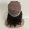 Peruca de cabelo humano virgem brasileiro de 12 polegadas cor natural ondulado 150% densidade peruca de renda completa para mulher negra