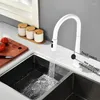 Rubinetti da cucina Smart Touch Temperatura Display digitale Rubinetto Maniglia singola Miscelatore acqua sensore beccuccio estraibile