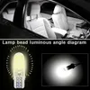 Novo 100pcs Car T10 194 168 2825 192 W5W Led 2835 12smd Silicone Shell Map Light Bulb Luzes de estacionamento Auto Reading Signal Trunk Lamps