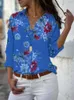 Kvinnors blusar Skjortor Kvinnor Blusar Plus Size 5XL Turn-Down Collar Blus Shirt Casual Topps Elegant Work Wear Chiffon Shirts Ladies Clothing Tops 230615