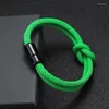 Braccialetti con ciondoli Boho Trendy Paracord Bracciale da uomo Cinturino sportivo in corda Milano a 2 strati Fibbia magnetica nera Braslet personalizzato creativo Unico