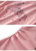 2023 Zomer Roze Effen Kleur BeadedDress Korte Mouw Ronde Hals Knielange Casual Jurken W3L041407