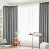 Rideaux voilages modernes rideaux occultants pour salon chambre gris clair rideaux prêts à l'emploi pour cuisine chambres fenêtre Cortinas ombrage 85% 230614