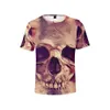 Camisetas de grife Hip Pop Street Tees casuais Summer Skeleton Tshirt Men Fashion Cool Skulls Impresso em 3D Short Sleeve Tees Tops Tee Shirts Vestuário