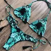 Bikini Set Sun Beach Summer Hawaiian Coconut Stampa Brasile Bikini leopardato Tinta unita Costume da bagno donna Costume da bagno fasciatura sexy Bikini spaccato 230614