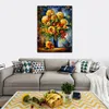 City Life Flowers Canvas Art Flowers of Happiness Hand Painted Kinfe Painting for Hotel Wall Modern