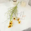 Dried Flowers Beautiful Sunflower Artificial Silk Daisy Bridal Holding Bouquet Home Wedding Garden Decoration DIY Table Fake