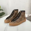 2023ss Designer Canvas Heren Tortuga Schoenen Jumbo Maxi High-Top Sneakers 703034 Camel New Sup Rubberen zool Interlocking G Witte stof Low Top Trainer