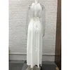 Casual Dresses Summer Lace Long Dress Women Bohemian Embroidered Maxi O Neck Female Hollow Out White Holiday Beach 2023