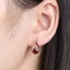 Ear Cuff Kuololit 100% natuurlijke granaat 585 Rose goud luxe clip oorbellen voor vrouwen echt 925 sterling zilver voor huwelijkscadeau fijn 230614