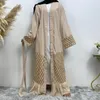 Abbigliamento etnico Musulmano Donne islamiche Kaftan Khimar Jilbab Eid Mubarak Ramadan Dress Islam Abaya Robe Prodotti fiscali Turchia Kimono Fashion