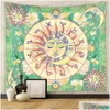 Tapestries Mandala Tapestry Wit Zwart Zon En Maan Muur Opknoping Tarot Hippie Tapestrys Home Dorm Pack Inventaris Groothandel Drop Del Dhmlx