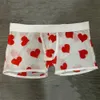 Underpants Full Hearts Men's Sexy Underwear Transparent Mesh Printing Boxer Shorts Breathable Male Trunk Plus Size 230615