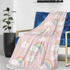 Blanket Rainbow Paw Pattern Super Soft Flannel Throw Blanket for Bed Couch Sofa Lightweight King Queen Size for Kids All Season R230615