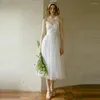 Wedding Dress Vestido De Noiva Curt A Line White Lace Short Halter Custom Made Beach Dresses Bridal Gown