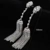 Boucles d'oreilles pendantes européenne à la mode Banquet robe de mariée longue exagérée lanterne frange Fine pour les femmes