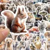 50PCS Watercolor Realistic Animals Bottle Stickers For Guitar Car Laptop Fridge Helmet Ipad Bicycle Phone Motorcycle PS4 Book Pvc Skateboard DIY Decals