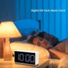 Desk Table Clocks Led Mini Student Clock Bedside Mirror Clock Usb Desktop Simple Electronic Alarm Clock Temperature Tester 230615