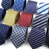 Mode Men039s Business Tie Classique 8CM Stripe Plaid Polyester Jacquard Cravate Rouge Bleu Noir Haute Qualité Quotidien Porter Cravat 193258E