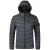 Stone Jacket Island Solid Color Down Designer Zipper Black Hooded Lett damski haft haft haft zimowy narciarstwo krótkie kobiety para ubrania kurtka kamienna wysp