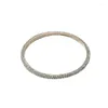 Bangle Simple 1Pcs Of Ladies Transparent Shiny Crystal Bracelet Full Rhinestone Silver Color Women Wristband Gift