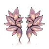 Ear Cuff LUBOV Trendy Angel Wing Design Opal Stone Stud Earrings Women Elegant Crystal Christmas Gift Jewelry 230614