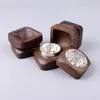 Square Wooden Smoke Grinder 54mm 2 Layers Tobacco Grinders Household Smoking Accessories Q198