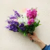 New 33CM 5 Heads Artificial Violet Flower Long Branch Bouquet Silk Fake Flowers For DIY Living Room Home Garden Wedding Decoration