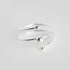 Cluster Rings MloveAcc 925 Solid Real Sterling Silver Fashion Women Double Helix Pärlor Öppnar för Teen Girls Lady