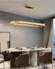 Lustres lustre de cristal moderno para sala de jantar ouro escovado led cristal lâmpada ilha de cozinha luminária suspensa