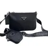 Designer-Kreuzkörper für Männer und Frauen Nylon Schwarzer Brustbeutel Crossbody Taschen Zwei-teiliger Münzbeutel Hochwertige Ladies Messenger Schulter Geldbeutel