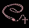 Anhänger Halsketten Anhänger Schmuck Katholische Rosenkranz Halskette Kunststoff Religiöse Jesus Kreuz Kruzifix Nacht Leuchtende Drop Lieferung Otbei