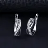 Oreille Manchette BijouxPalace Infinity Amour Noeud 5A CZ 925 Clip En Argent Sterling Huggie Boucles D'oreilles De Mode pour Femmes Or Jaune Plaqué Or Rose 230614