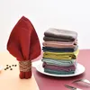 Table Napkin El Cotton Linen Plates Fabric Handkerchief Cloth Napkins Set For Wedding Party Events Decoration & Accessories Supplies