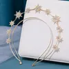 Hair Clips 2 Layers Rhinestone Star Headbands For Bride Wedding Party Accessories Gold/Silver Color Metal Hairbands Noiva Jewelry