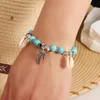 Fait à la main femmes coquille perles tortue de mer perlée bohème océan Style coloré élastique Bracelet été bijoux cadeau