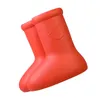 Boots Big Red Boots Kid Rain Boots Thick Bottom Big Round Head Flat Bottom Rubber Sole Non Slip Cartoon Boots Children Shoes 230614