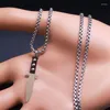 Anhänger Halsketten Goth Dolch Messer Halskette Edelstahl Frauen/Männer Silber Farbe Punk Kpop Schwert Gothic Schmuck Chaine Homme