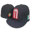 Casquettes de baseball Style d'été Gorra Mexique M Lettre Casquettes de baseball Os Hommes Marque de haute qualité unisexe Hiphop Chapeaux ajustés entièrement fermés