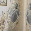 Cortinas de cortina para sala de jantar quarto de luxo europeu villa bordado fresco elegante romântico jacquard janelas simples 230615