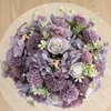 Gedroogde Bloemen Kunstmatige Romantische Roos Daisy Bruiloft Woondecoratie Herfst Hoge Kwaliteit Zijden Boeket Nep Bloem DIY Arrangement Bulk