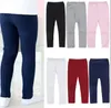 Pantaloni elasticizzati color caramella per ragazze Calzini con fondo lavorato a maglia Leggings Collant solidi per bambini Pantaloni a vita media in cotone caldo Abbigliamento per bambini per la primavera autunno