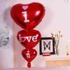 New 1PCS Aluminum Film Balloon Romantic Love Heart Shape Balloon Wedding Party Home Decor Valentine's Day Engagement Party Balloons