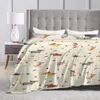 Blankets Dachshund In Sweaters Pattern Blankets Fleece Printed Cute Portable Soft Throw Blanket for Bed Office Quilt Dog Flannel Blanket 230614