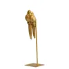 Dekorativa föremål Figurer Nordiskt kreativt harts simulerade djur Lucky Parrot Bird Crafts Ornament Gold Modern Hem Desktop Decoration Figurer Gift 230614