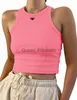 T-Shirt Feminina 2023 Summer Designer Women t shirts Crop Top Sexy Brand Sport Shoulder Black White Tank Casual Sleeve Backless T Shirts J230615